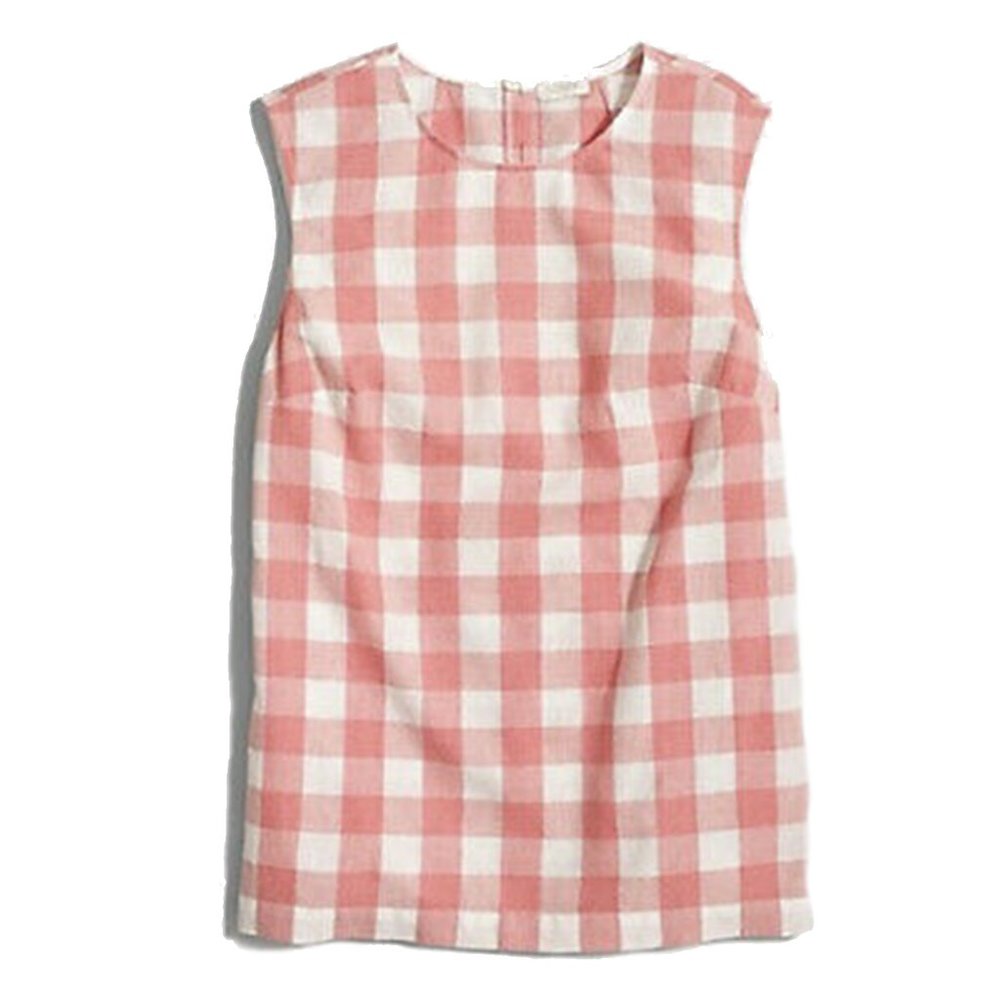 J. Crew Red Gingham Sleeveless Top 6